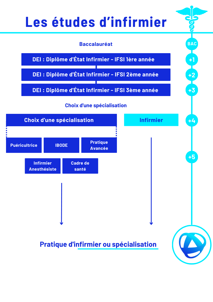 Infographie sur les études d'infirmier