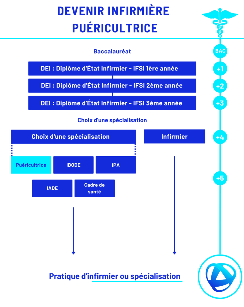 infographie sur la formation d'infirmière puéricultrice