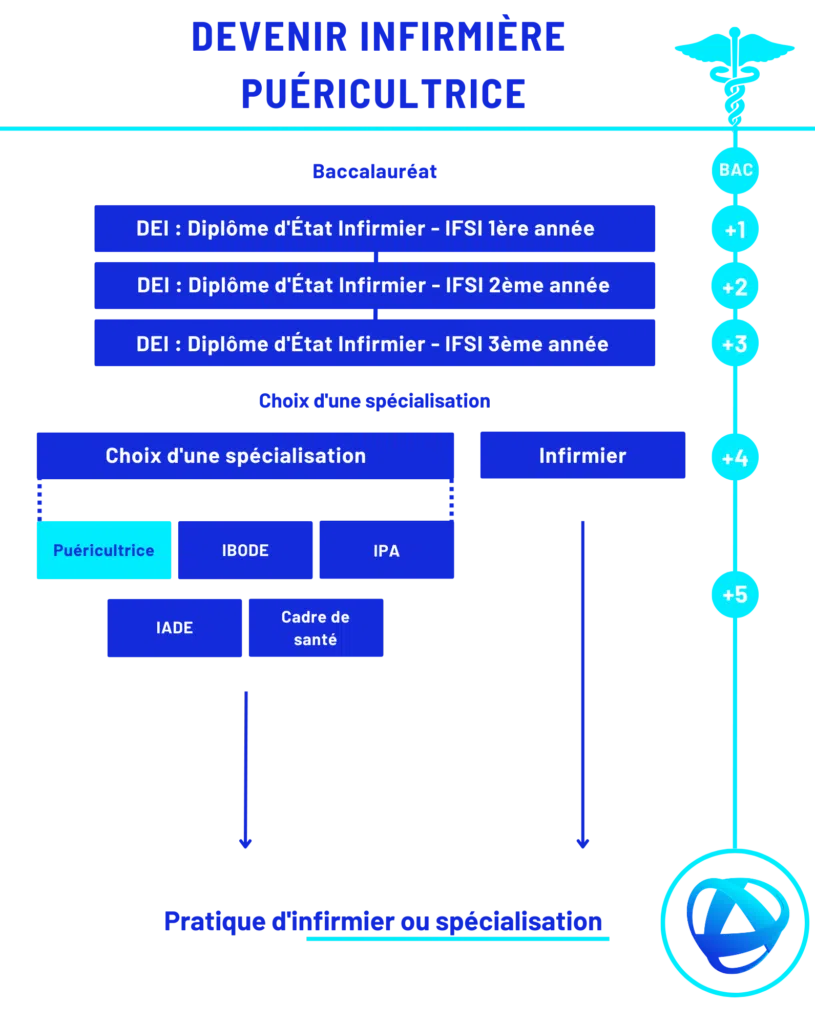 infographie sur la formation d'infirmière puéricultrice