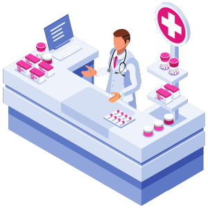 Illustration d'un stage en pharmacie