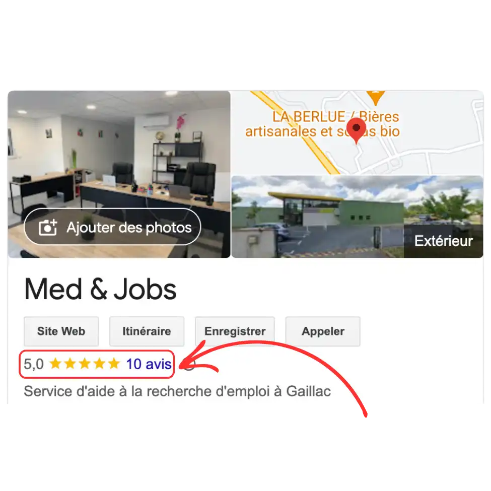 avis google de Med and Jobs